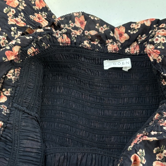 Doen Black and Pink Floral Maxi Dress - Picture 10 of 11